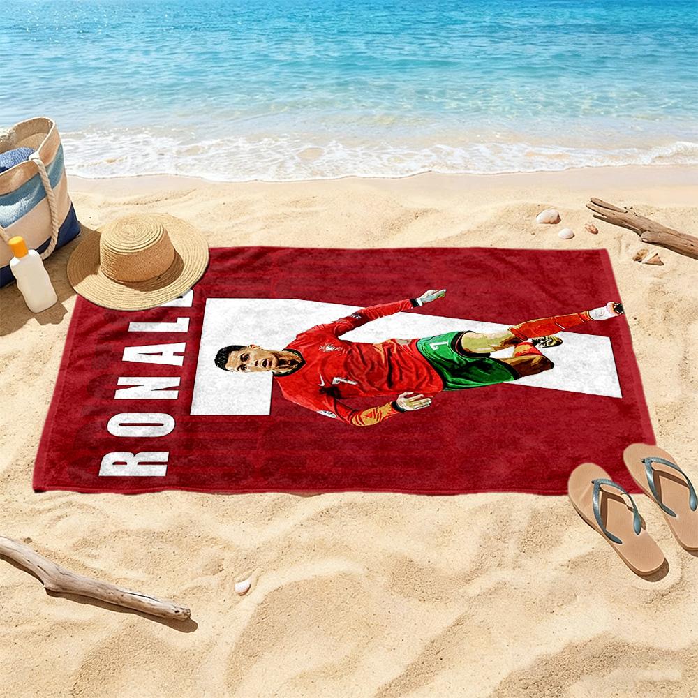 Cristiano Ronaldo Beach Towel Super Soft Absorbent Comfortable Lightweight Perfect For Traveling Yoga Camping And Swimming