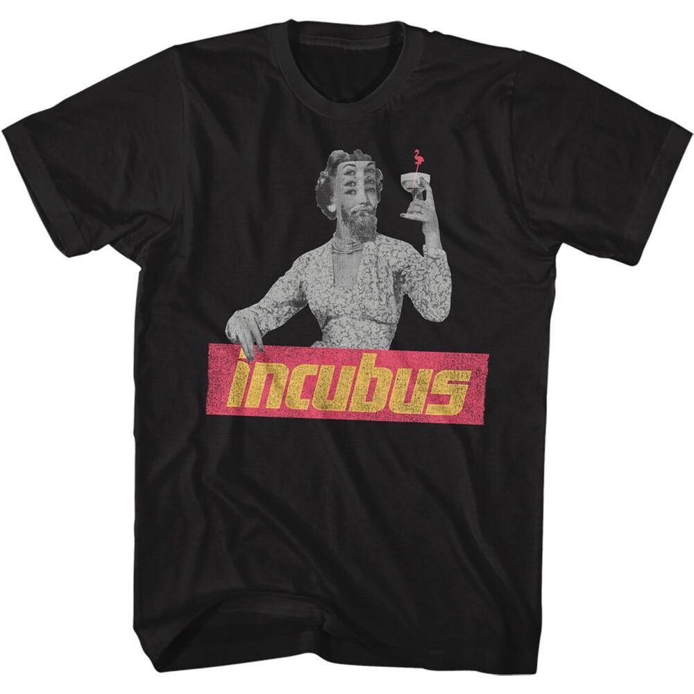 Incubus Band Adult T-Shirt LOGO COKTAIL Alt Rock Metal Concert Black Cotton Unisex T-Shirt