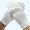 Белые мужские и женские этикетные белые хлопковые перчатки с полным пальцем, варежки для официантов/водителей/ювелирных изделий/рабочих, спортивные перчатки