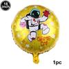 CUCU Rocket Astros Balloon Birthday Astronaut Spaceship Foil Balloons Cartoon Sci-Fi Space Anime Theme