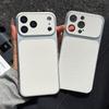 Чехол из ПУ кожи для iPhone Air 17 16 15 14 13 12 11 Pro XS Max Электрооцинкованная рамка Большое окно Защитная крышка камеры