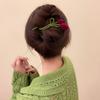 Clip Female Hair Accessories Red Velvet Hair Claw Korean Style Headwear Flocking Tulip Hair Clip