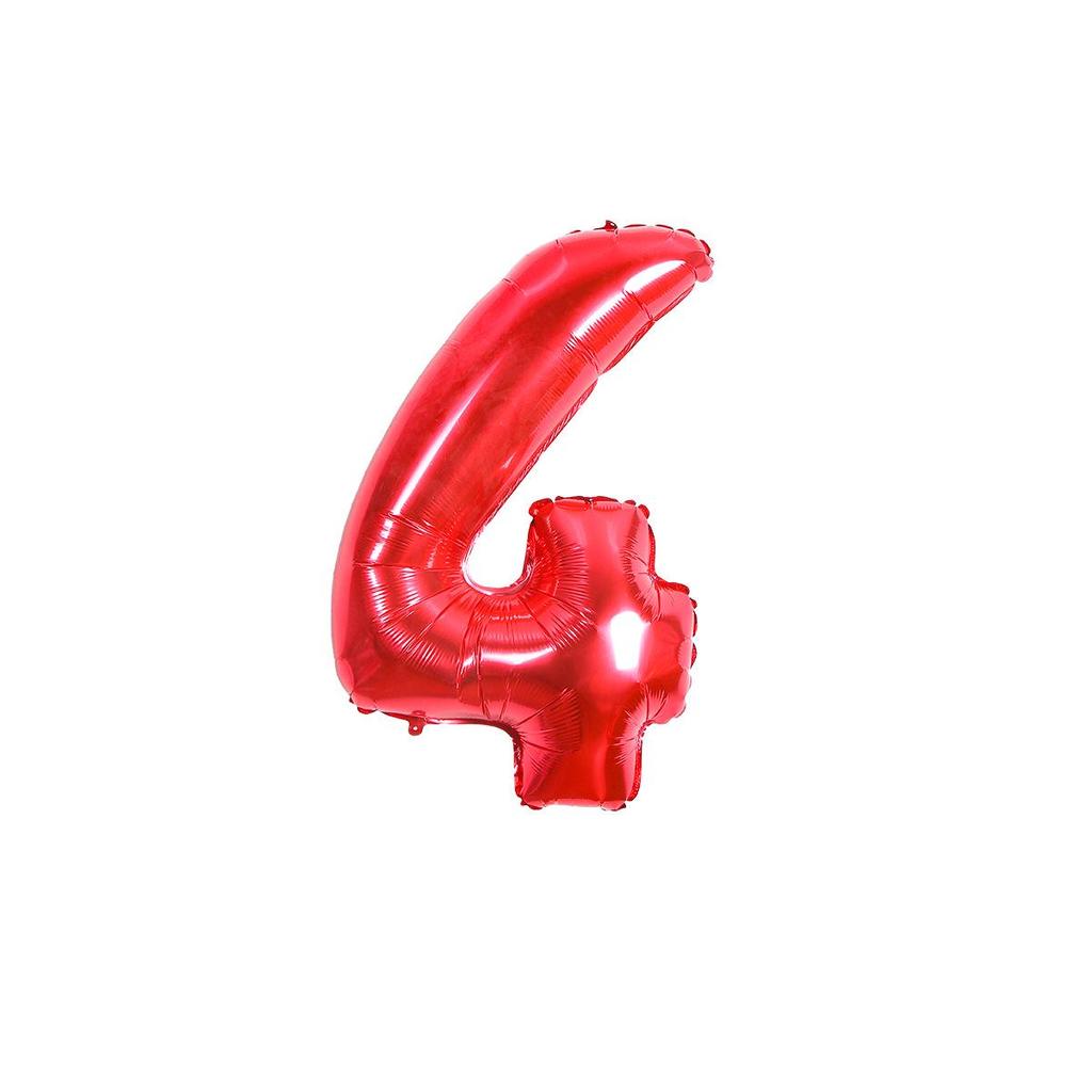 32-Inch US Number Birthday Party Balloons - Individual Aluminum Film