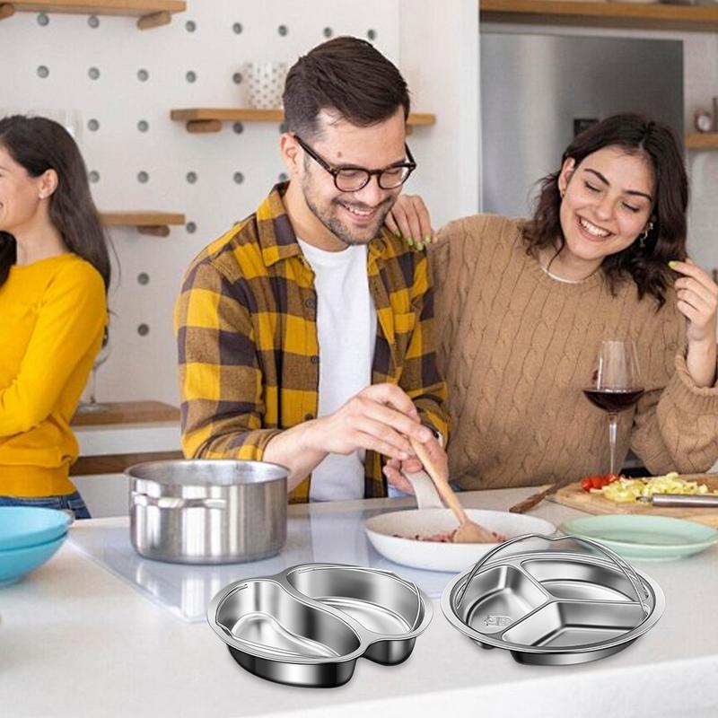 Разделенный поддон для пароварки, Секционированный поддон для приготовления на пару, Эргономичная ручка, Защита от ожогов, Кастрюля-пароварка для эффективного и безопасного приготовления