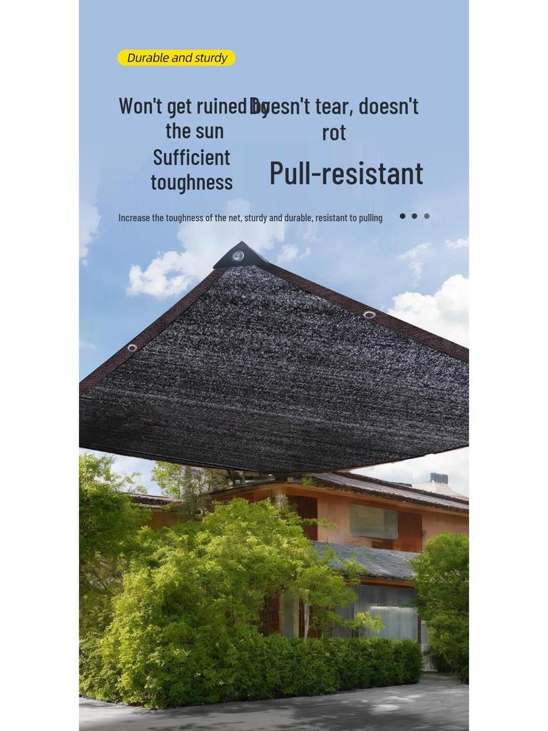 Green Sunshade Net with Edged and Punched Design for Balcony