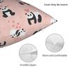 Panda Love Animal Square Pillow Case Valentine'S Day Cushion Cover Zipper Decorative Pillowcase For Sofa 45*45Cm