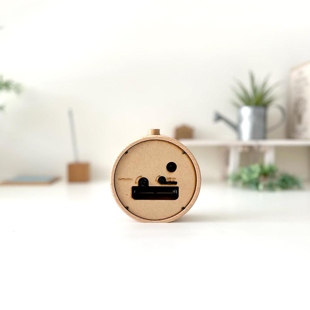 KATOMOKU Alarm Clock 6 Natural Alarm Clock Wooden Snooze Light km-89NA
