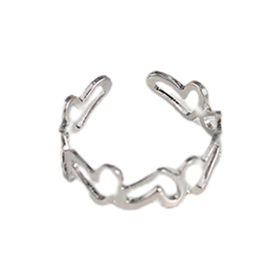 Кольцо на палец, полое покрытие, ювелирное изделие в форме сердца, регулируемое кольцо, подарок на день Святого Валентина