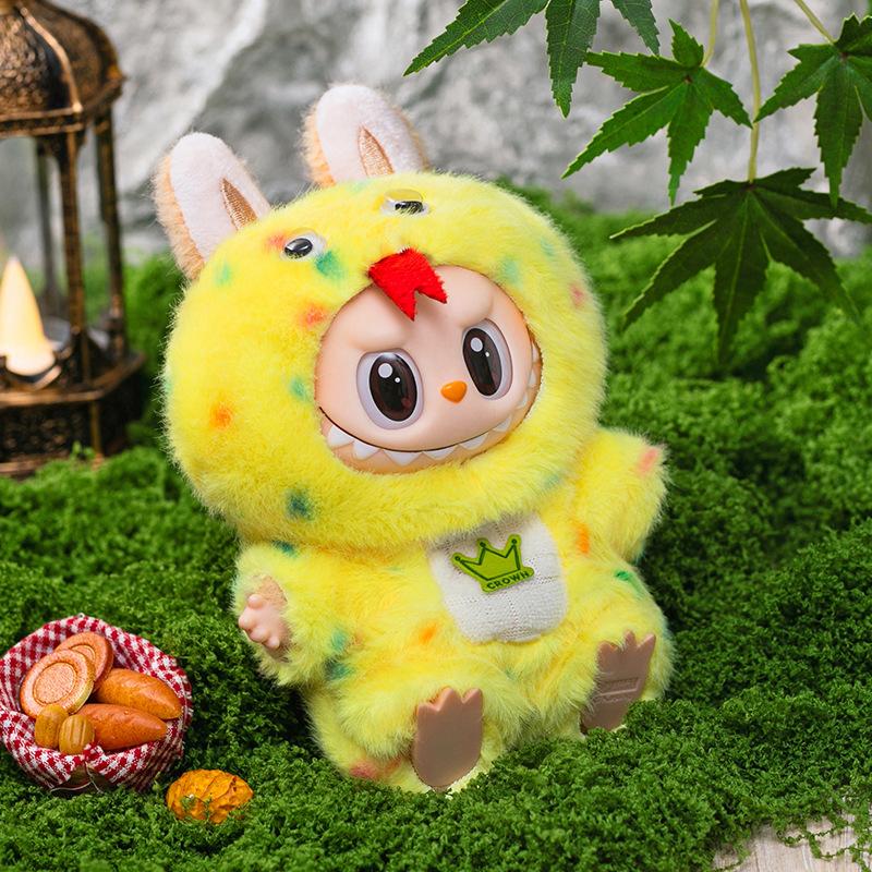 Плюшевая кукла 17 см Одежда Наряды Для Labubu Милое Животное Мультфильм Модный Стиль Каваи Свитер Брюки Комплект Осень Зима Праздничный Подарок