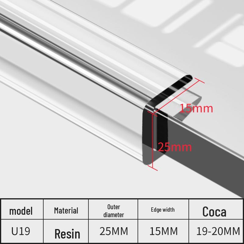 U-shaped Transparent Glass Edge Protector Strip for Fish Tank