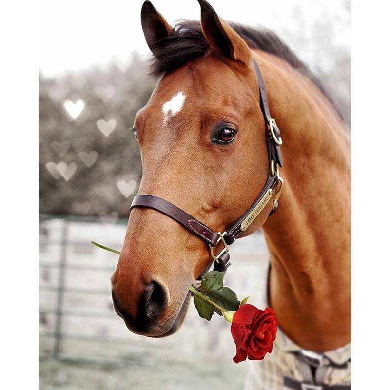 Полный 5D алмазов картина скачущий конь DIY Алмазная вышивка Алмазная мозаика наборы крестиков домашний декор подарок