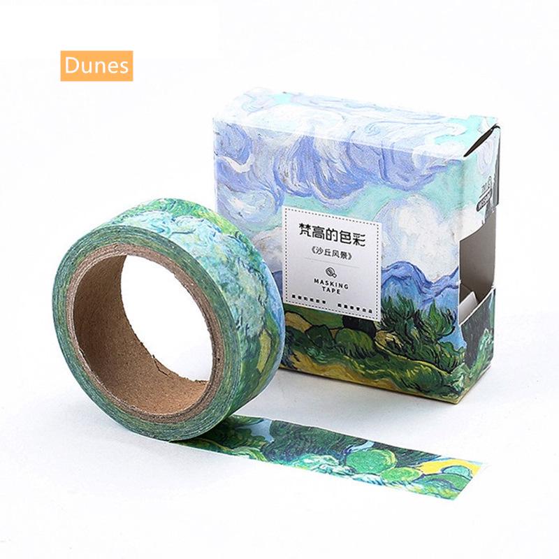 Van Goah Painting Washi Tape Starry Night Irises Apricot Adhesive Masking Tapes Deco Stickers A6186