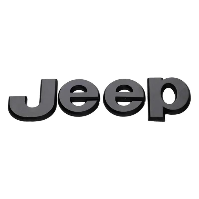 3D Metal Jeep Car Logo Emblem Badge Sticker for Jeep Renegade Wrangler JK JL Grand Hood Side Trunk Decoration Accessories ALN1
