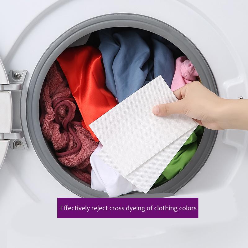 50 шт./пакет Таблетки для стирки Бумага для стирки Простыни для белья против пятен Антистресс Смешивание цветов Впитывание Аксессуары для стирки