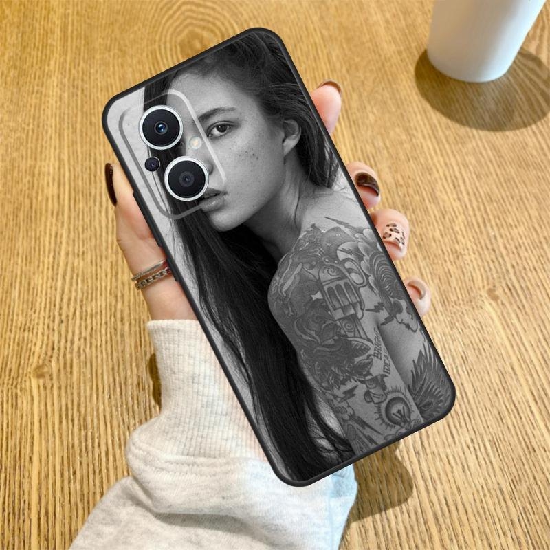 Sexy Sleeve Tattoo Girl Funda For OPPO Reno 14 F 10 11 12 13 Pro 13F 12F 11F 7 8 Lite OPPO Find X6 X5 X8 X9 Pro Case