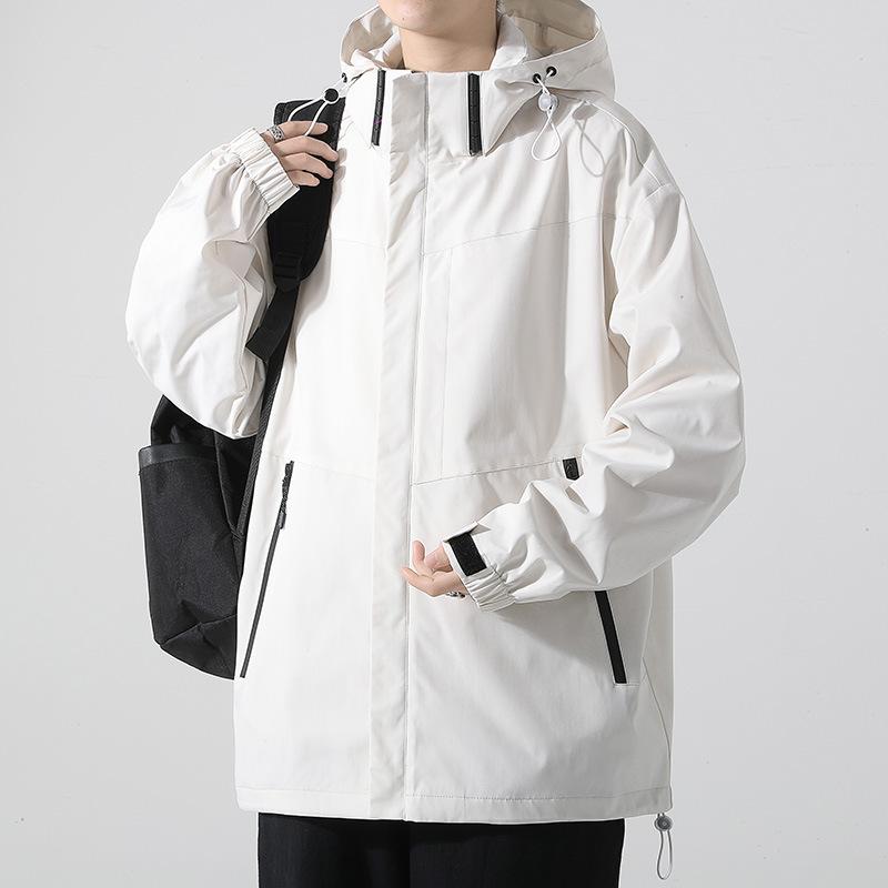 Куртки мужские весна и осень модная брендовая верхняя одежда с капюшоном универсальные мужские водонепроницаемые куртки мужская одежда