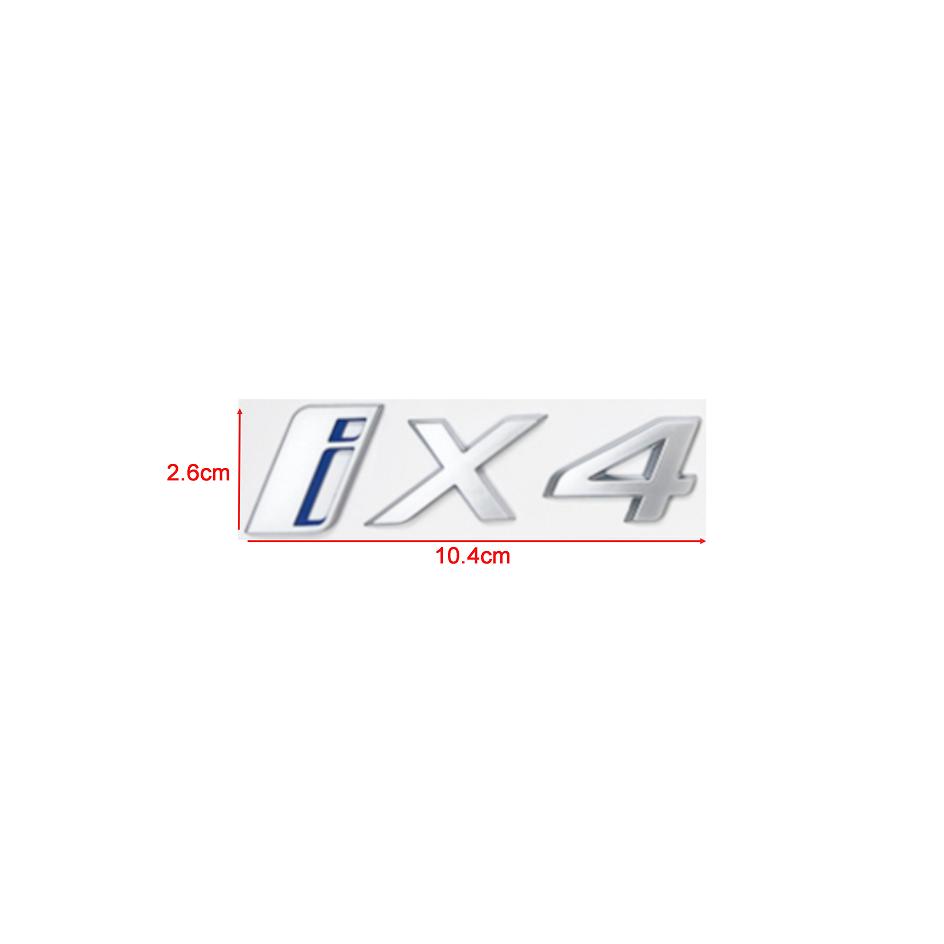 Car Stickers ABS 3D Letters Rear Trunk Emblem Logo for BMW iX i3 i4 i7 iX3 iX4 iX7 Matte Silver Accessories SU1