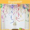 Eye-catching 6pcs Multicolor Hanging Spiral Swirls For Festive Ceiling Decorations