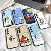 Мультяшный S-Snoopy-собака-y Милый чехол для телефона для Samsung Galaxy A73, A72, A71, A70, A53, A52, A51, Другие Мягкий черный корпус