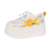 Little White Shoes Women's 2025 Summer New Thick-soled Hollow Shoes Small Man Height Increase Mesh Breathable Casual Versatile Board Shoes