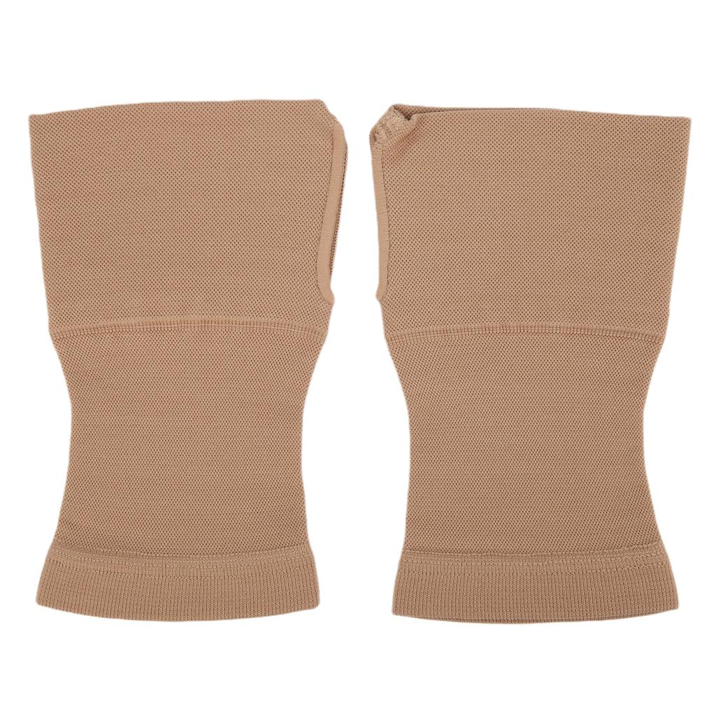 1 Pair Set Wrist Protective Brace Carpal Tunnel Support Fingerless Arthritis GlovesSkin Color