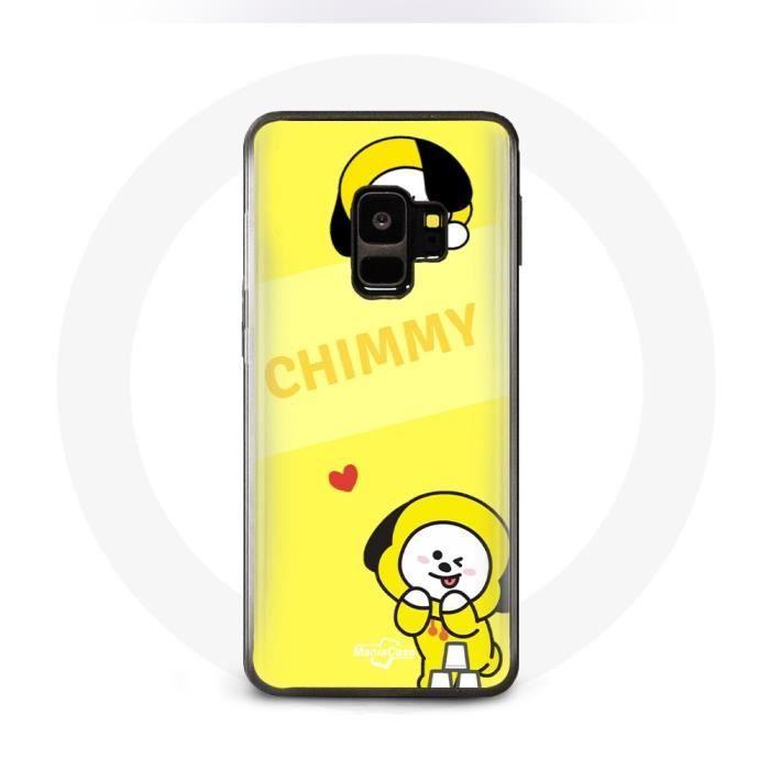 Чехол для Samsung Galaxy S9 Plus BTS Bangtan BT21 Chimmy Jimin Желтый фон