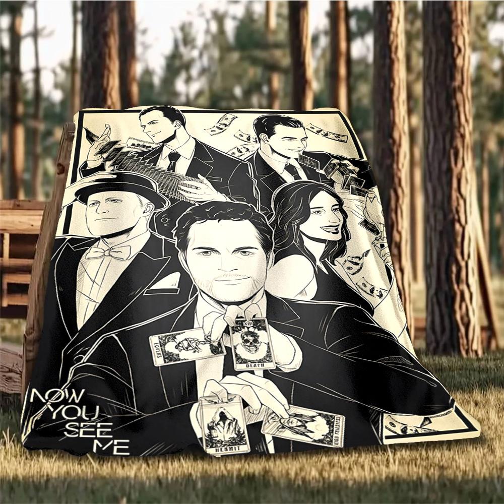 1pc Magic Tricks Outdoor Flannel Throw Blanket Soft, Cozy, Warm All Season, Machine Washable,