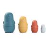 Silicone Nesting Penguin Doll Toy With Multiple Pieces For Kid Learning And Play