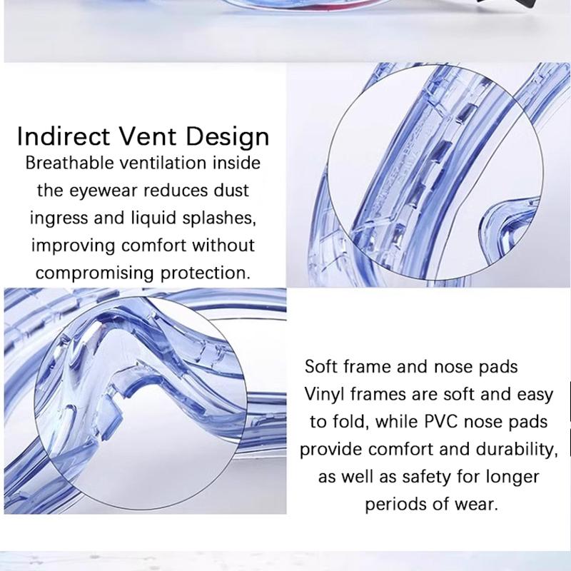 Очки Защитные очки Ударопрочный ПК Химическая защита Защита от брызг Индивидуальная защита Защита от ударов Охрана труда Очки