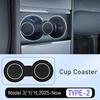 For 2025 2026 Tesla Model Y Juniper Model 3 Model YL Center Console Cup Holder Inserts Cup Coaster Organizer Storage Accessories