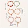 With Butterfly Pendant Glass Beads Bracelet Sweet Women Bangle Korean Style Bracelet  Girls