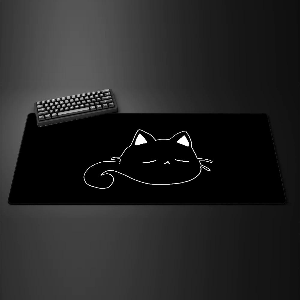 Cute Cartoon Black Cat Paw Mousepadwaterproof Nonslip Minimalist Cat Print Mousepad Sweet Office Gaming Desk Decor