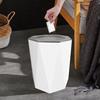 1pc Luxury Trash Can Plastic Garbage Storage with Lid Cover Bathroom Decor Living Room Home Decoration Hotel Wastepaper Basket