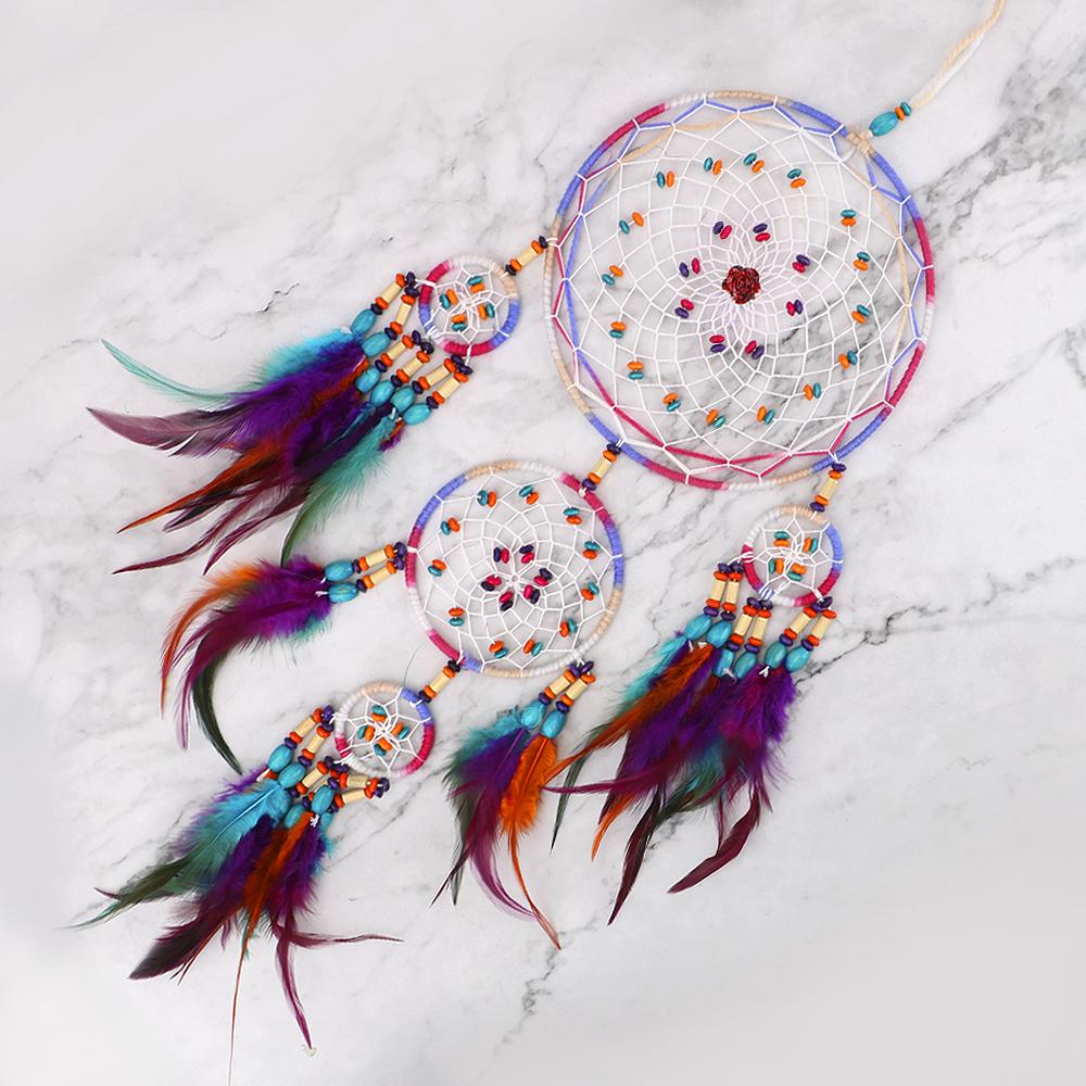 Girls Room Decor Gifts Ornaments Dreamcatcher Nordic Wall Decoration Indian Feather Hanging Arts