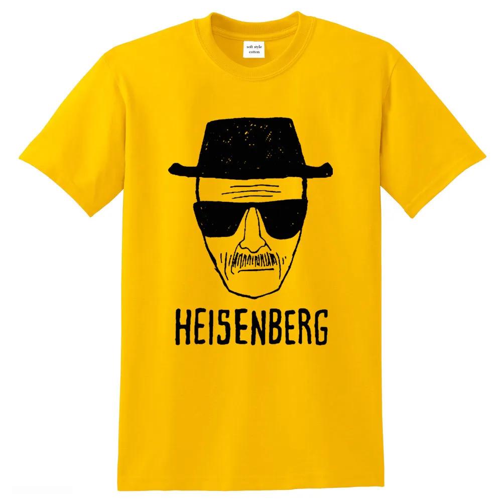 Крутая мужская футболка Breaking Bad Clothes Высокое качество 100% хлопок свободная футболка с принтом Heisenberg повседневная мужская футболка