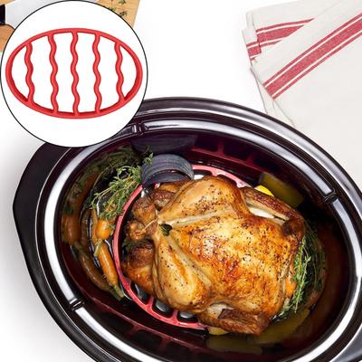 Yousheng Овальная силиконовая подставка для жарки, подставка для кастрюли, многофункциональная кулинарная подставка для плит, скороварки, мультиварки, аэрофритюрницы, держатель кухонной утвари для выпечки