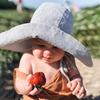 Cotton Linen Baby Sun Hat Summer Autumn Big Brim Kids Caps for Girls Boys Panama Children Bucket Hats for Beach Travel 9M-4Y