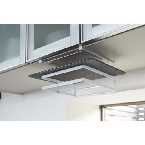 Yamazaki Under-Cabinet Cutting Board & Dishcloth Hanger, Tower, White, 2493