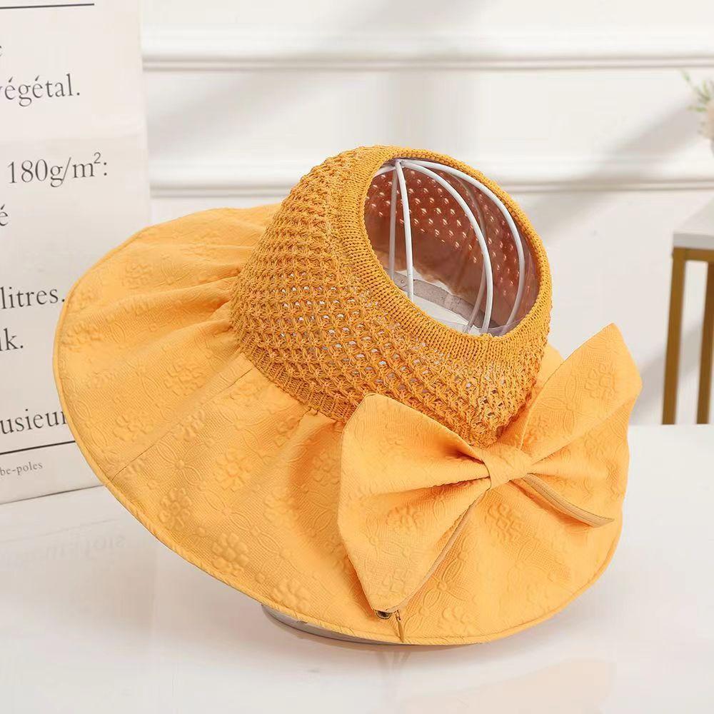 Складная виниловая панама с защитой лица от солнца, панама с защитой от УФ, женская панама с бантом, широкополая шляпа