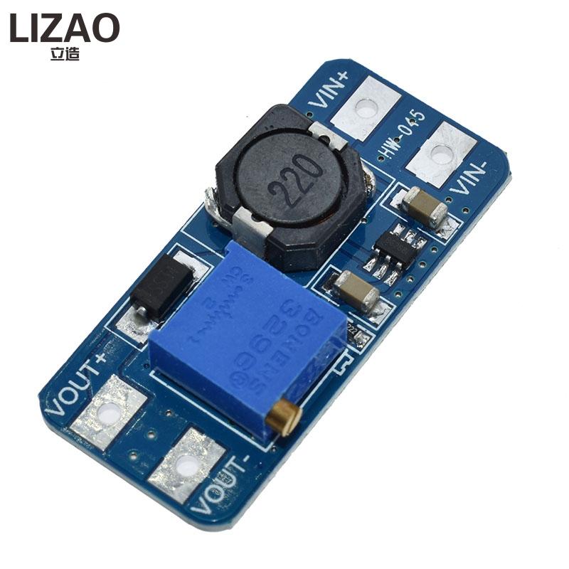 LIZAO MT3608 DC-DC Регулируемый повышающий модуль 2А Повышающая плата Повышающий модуль с MICRO USB 2В-24В на 5В 9В 12В 28В