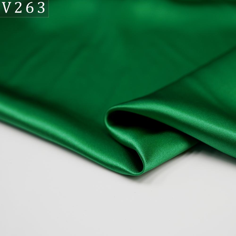 HYSK Natural Genuine Pure 100% Silk Crepe Satin Fabric Silk China Duchess Plain Brown by Meter for Dress Bedding Wedding