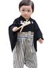 Sweet Mommy Baby Hakama Family Crest Baby Hakama with Japanese Organic Cotton Shrine First First New Thong Black 90 Hakama, Boys' Romper, Embroidery,