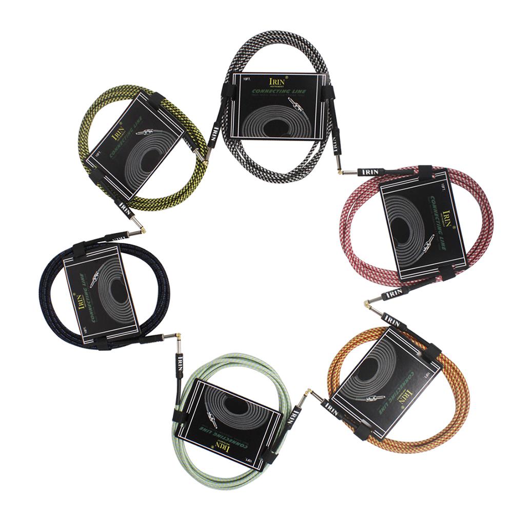 3M гитарный кабель, цветные аксессуары для струнных инструментов, без шума, аудио, плетеный провод, металлический штекер для электрогитары, баса