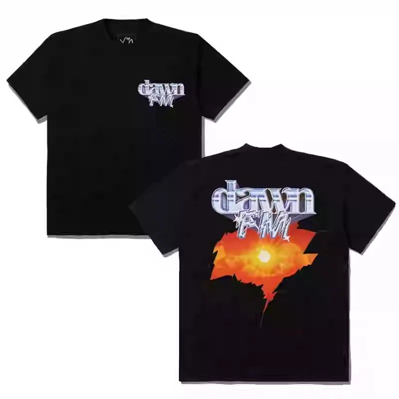 Canadian Singer The Weeknd Abel Marconi Tesfaye American High Street T-shirt New Arrival Casual Daily Retro Letter Print Tees