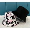 Reversible Beach Panda Print Bucket Hat Cute Foldable Sun Protection Fisherman Hat For Men Women Summer Sports Hiking Bob Hats