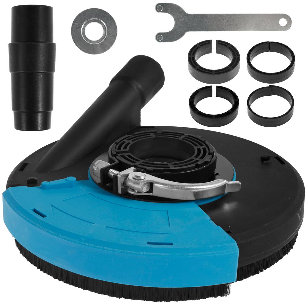 100/125 мм пылезащитный чехол для угловой шлифовальной машины, лицевая крышка пылеуловителя с разъемом, встроенная щетина, насадка для угловой шлифовальной машины