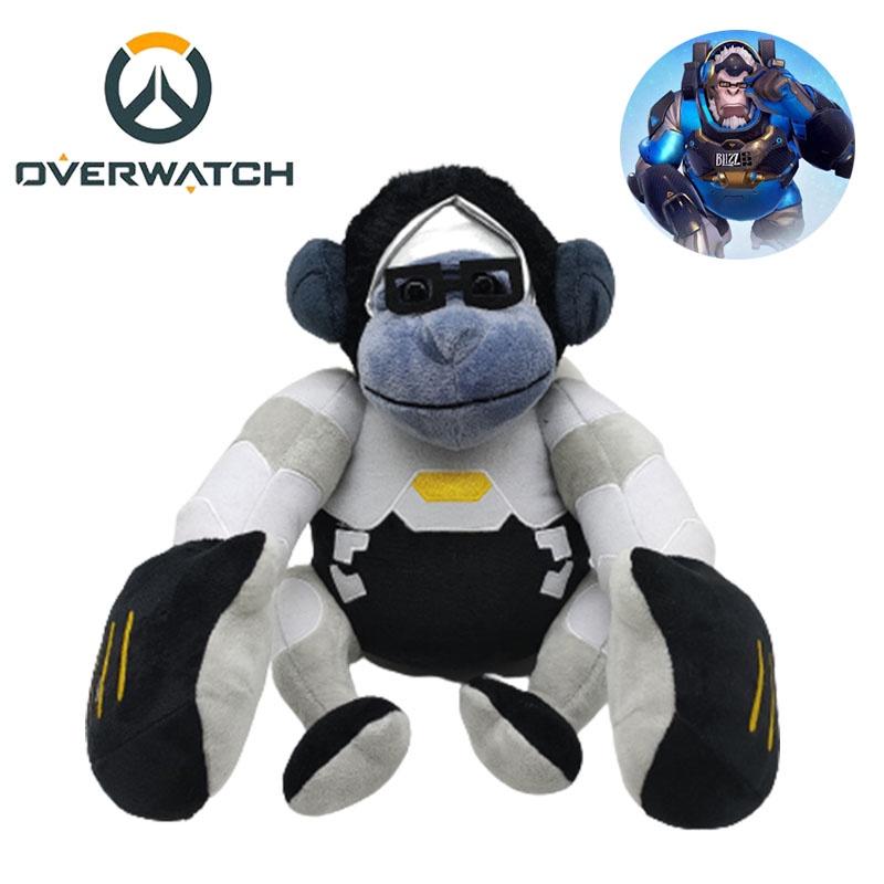 Большая плюшевая игрушка Overwatch Уинстон Горилла Кукла Рождественский подарок на день рождения 26*23см