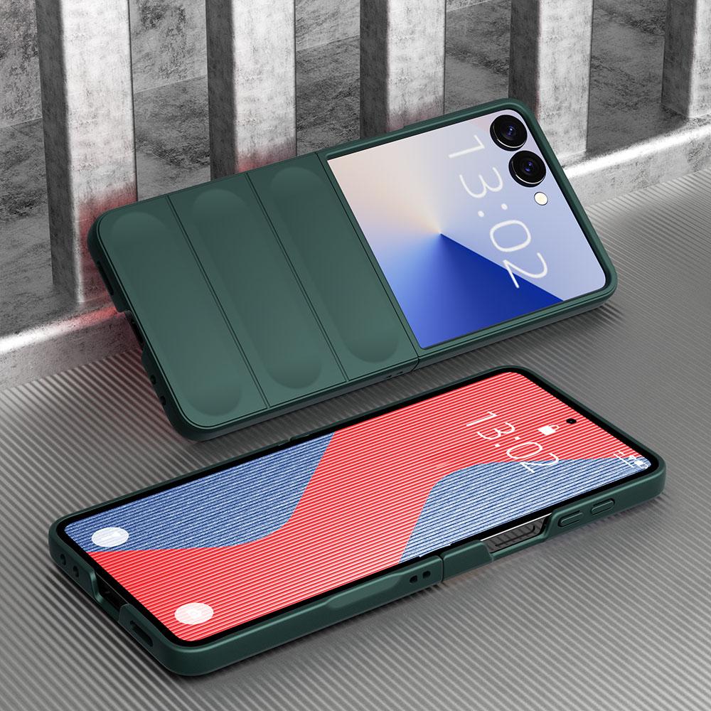 KEYSION Противоударный чехол для Samsung Z Flip 7 5G Нескользящая жесткая пластиковая задняя крышка для телефона для Galaxy Z Flip 7 5G