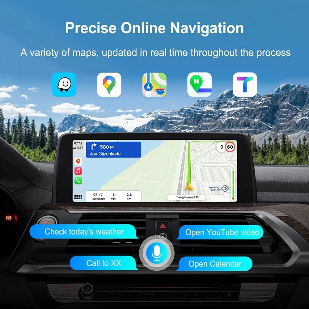 CARABC Беспроводной CarPlay для BMW F10 F01 X5 E70 X3 F25 F30 F31 F20 F21 MINI NBT CIC Система Android Auto Модуль Интеграции OEM