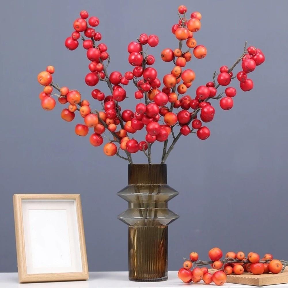 30 Heads Artificial Fruit Branch Small Fruit Fake Plants Living Room Decoration